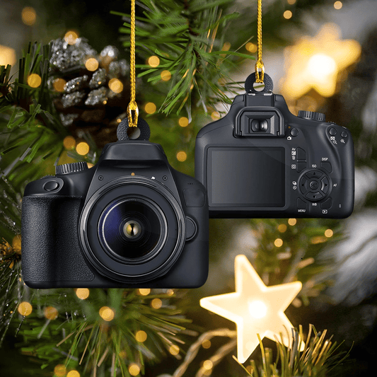 Camera Christmas Ornament, Happy Christmas Ornament, Christmas Gift, Christmas Decoration