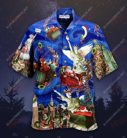 Dear Santa, Give Me Liberty N Christmas Short Hawaiian Shirt Ocean Hawaiian T Shirts Hawaiian Crazy Shirts Hawaiian Shirt Pattern, Hawaiian Shirt Gift, Christmas Gift