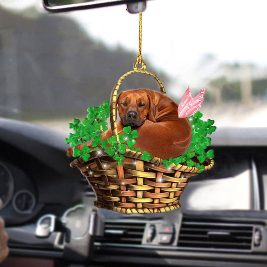 Rhodesian Ridgeback Sleeping Lucky Fairy Two Sided Ornament, Christmas Decoration