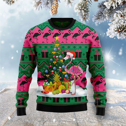 Flamingo Christmas Tree Ugly Christmas Sweater, Christmas Gift, Gift Christmas 2024