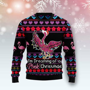 Flamingo I’m Dreaming Of A Pink Christmas Ugly Christmas Sweater, Christmas Gift, Gift Christmas 2024