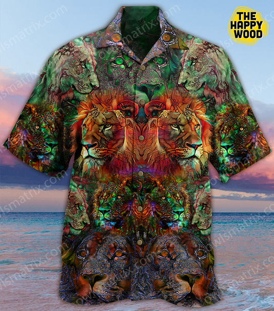 Lion Hawaiian Shirt Hawaii Beach Retro, Hawaiian Shirt Gift, Christmas Gift
