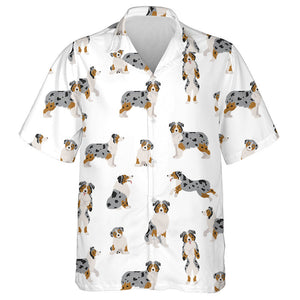 Australian Shepherd Dog Of Coat Color Hawaiian Shirt, Hawaiian For Gift