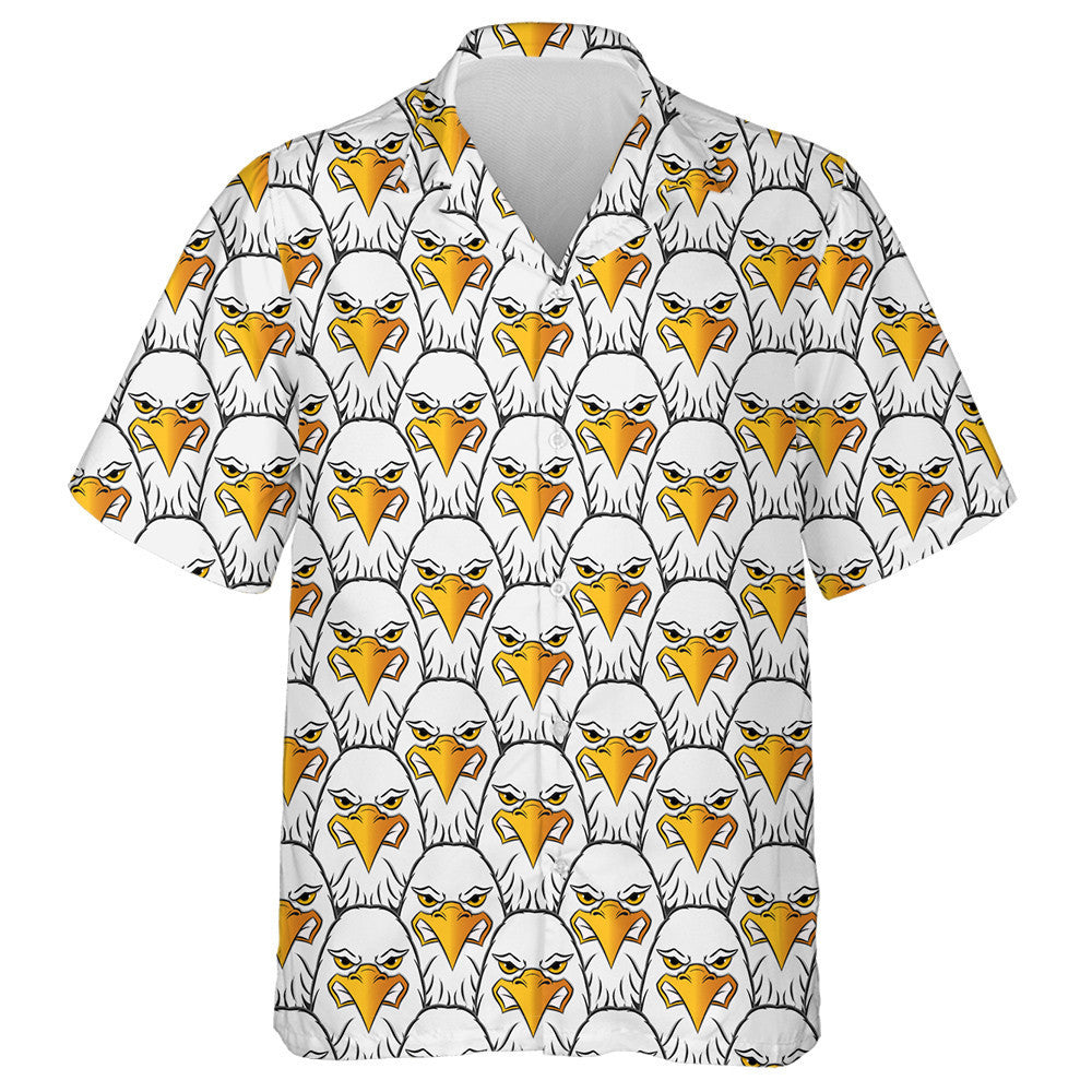 Evil Faces Of Eagles Stacking Hawaiian Shirt,Hawaiian Shirt Gift, Christmas Gift