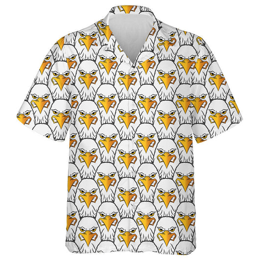 Evil Faces Of Eagles Stacking Hawaiian Shirt,Hawaiian Shirt Gift, Christmas Gift