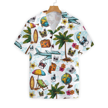 French Bulldog Sunglasses Aloha Travel Around The World Hawaiian Shirt, Hawaiian Shirt Gift, Christmas Gift