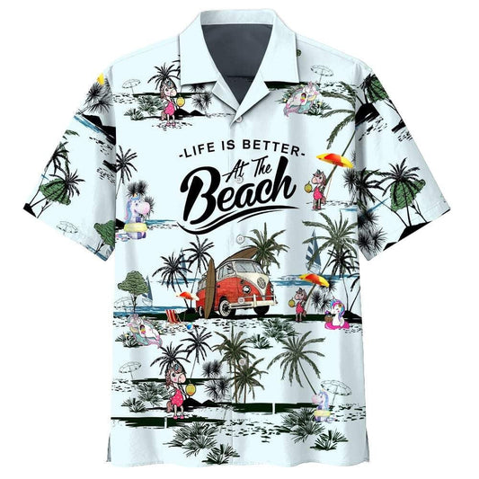 Life Is Better At The Beach Summer Holiday Hawaiian Shirt, Hawaiian Shirt Gift, Christmas Gift