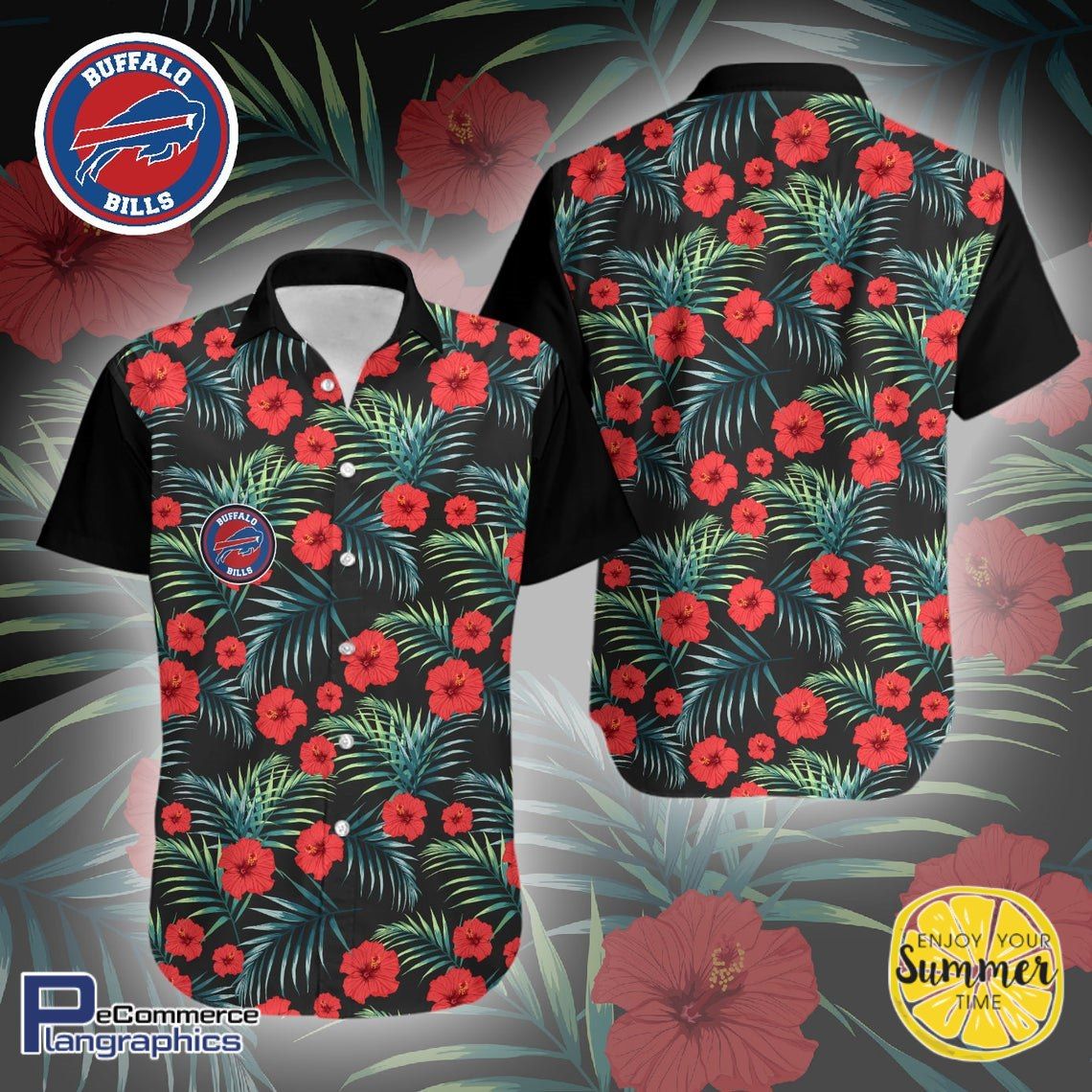 Buffalo Bills Aloha Shirt Hawaiian Aloha Shirt Hawaiian Shorts Beach Short Shirt ,Hawaiian Shirt Gift, Christmas Gift
