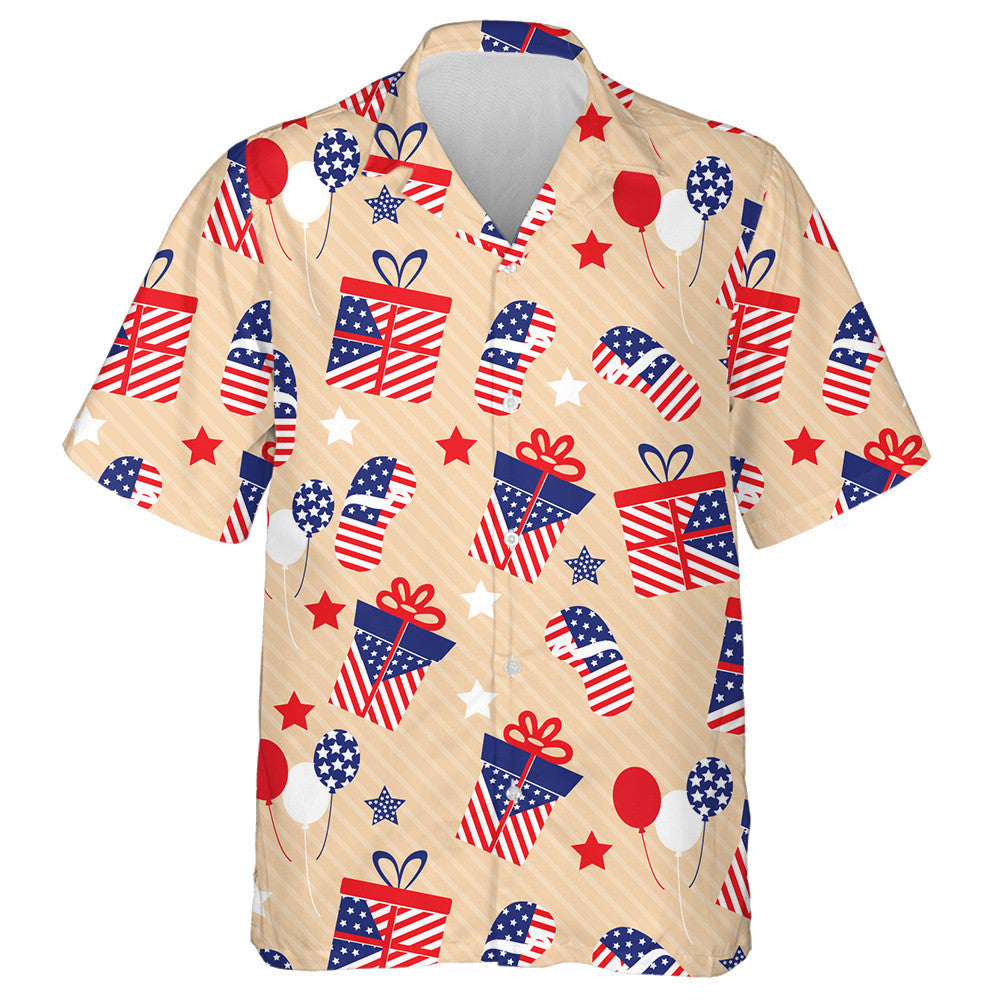 Meaningful American Symbols At The Flag Style Pattern Hawaiian Shirt, Hawaiian Shirt Gift, Christmas Gift