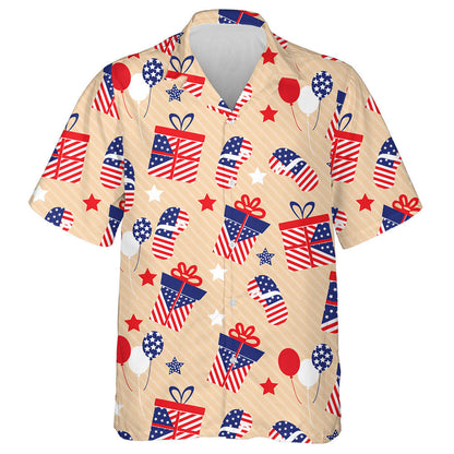 Meaningful American Symbols At The Flag Style Pattern Hawaiian Shirt, Hawaiian Shirt Gift, Christmas Gift