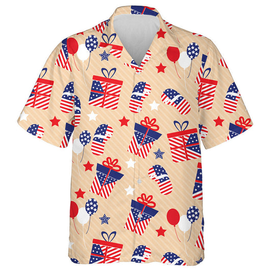 Meaningful American Symbols At The Flag Style Pattern Hawaiian Shirt, Hawaiian Shirt Gift, Christmas Gift