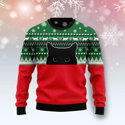 Meow Meow Black Cat G51124 Ugly Christmas Sweater unisex womens & mens, couples matching, friends, cat lover, funny family sweater gifts (plus size available),Christmas Ugly Sweater,Christmas Gift,Gift Christmas 2024