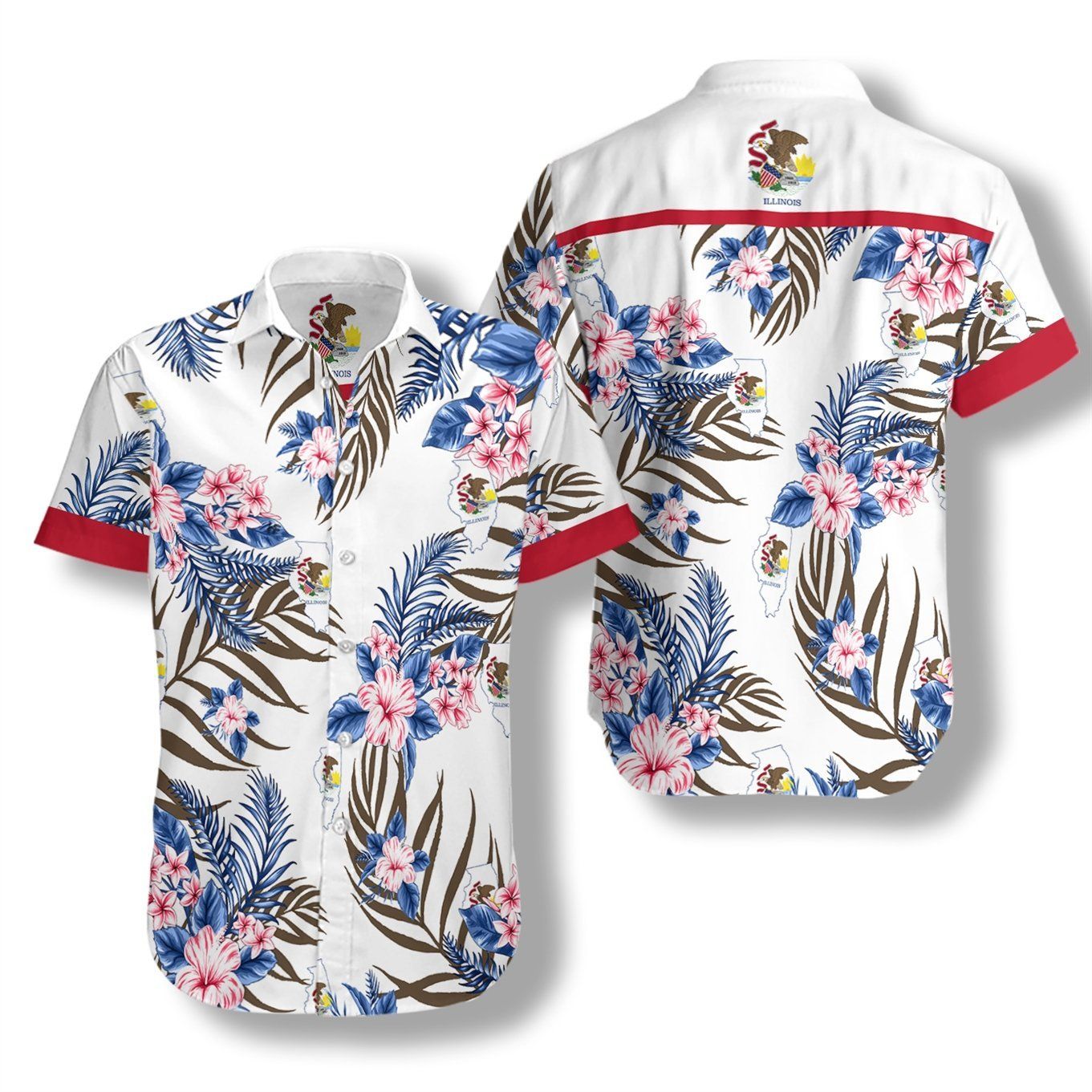 Illinois Proud Ez05 0907 Hawaiian Aloha Shirt Hawaiian Shorts Beach Short Sleeve, Hawaiian Shirt Gift, Christmas Gift