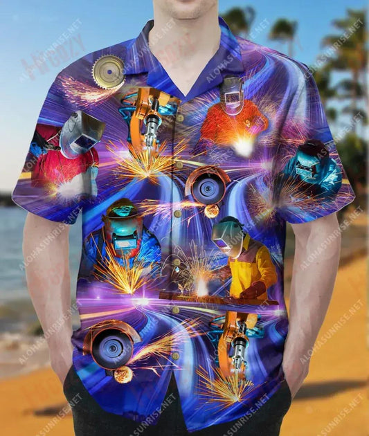 And I Think To Myself What A Wonderful Weld Unisex Hawaiian Shirt Vacation Short Sleeve Best Hawaiian Shirts Hawaiian Shirts For Women, Women Hawaiian Shorts Beach Short Sleeve, Christmas Gift