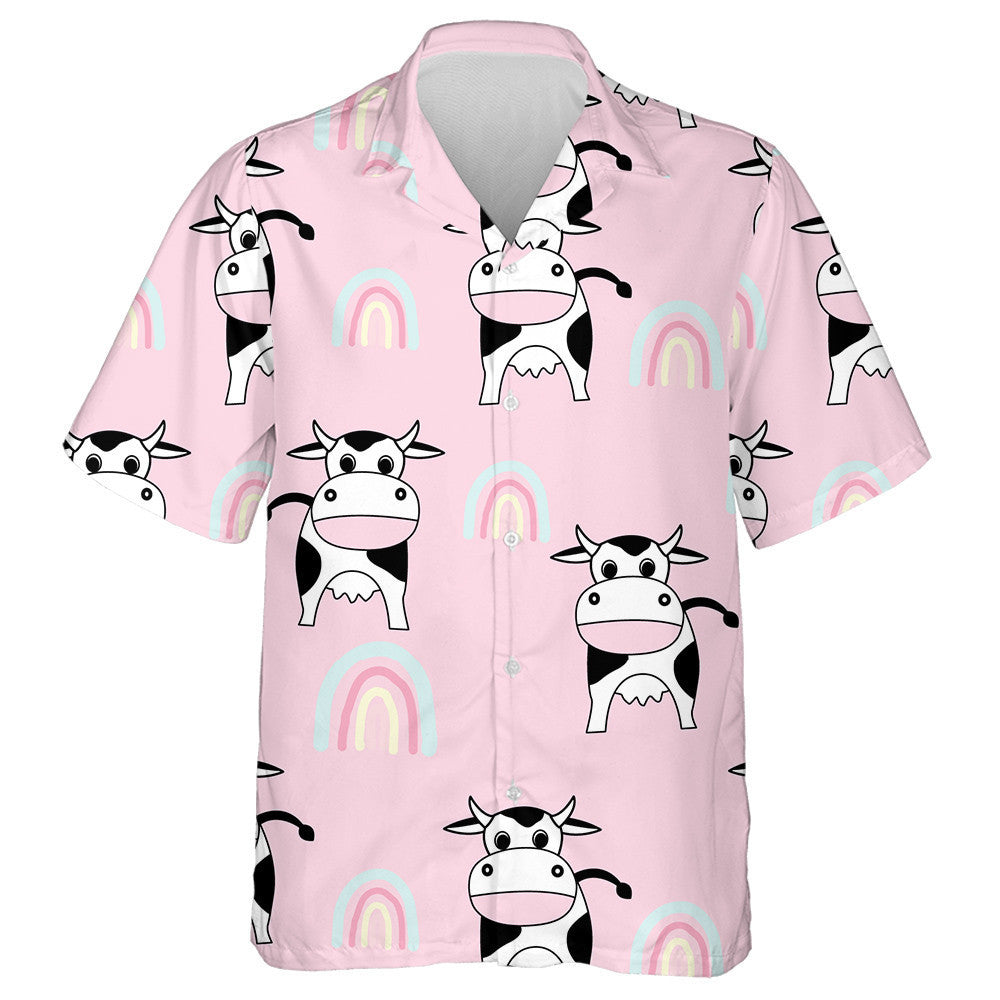 Little Cows Milk Box Products And Polka Dot Hawaiian Shirt, Hawaiian Shirt Gift, Christmas Gift