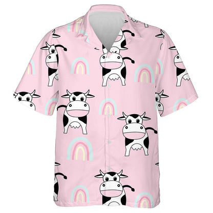 Little Cows Milk Box Products And Polka Dot Hawaiian Shirt, Hawaiian Shirt Gift, Christmas Gift