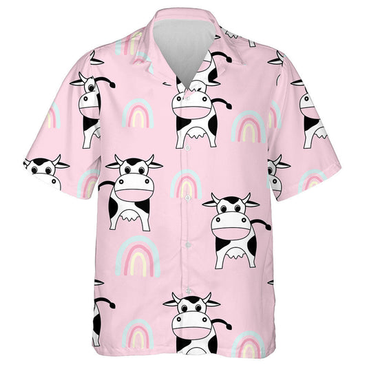 Little Cows Milk Box Products And Polka Dot Hawaiian Shirt, Hawaiian Shirt Gift, Christmas Gift