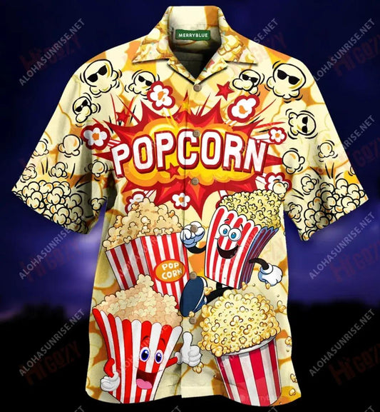 Popcorn Is Always The Answer Unisex Short Sleeve Shirt Hobbies Hawaiian T Shirts Hawaiian Crazy Shirts Hawaiian Shirt Pattern, Hawaiian Shirt Gift, Christmas Gift