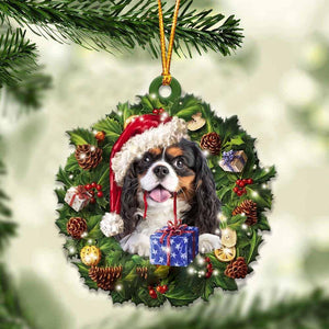 Black and Tan Cavalier King and Christmas gift for her gift for him gift for Black and Tan Cavalier King lover ornament, Pet Love Gift, Christmas Gift