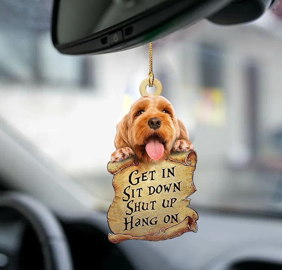 Cockapoo get in two sided ornament, best ornament for car, Christmas Decoration