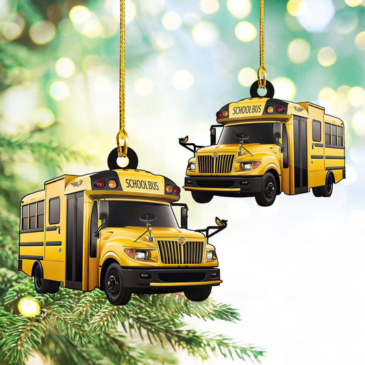 Bus Christmas Ornament, Happy Christmas Ornament, Christmas Gift, Christmas Decoration