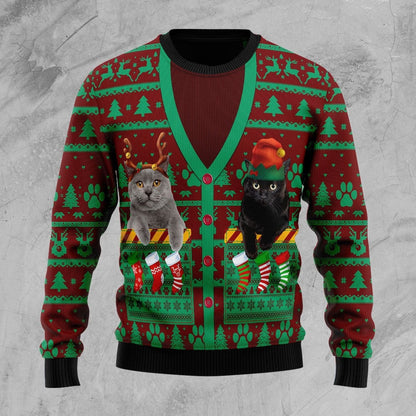Cat Pocket Xmas Ugly Christmas Sweater, Christmas Ugly Sweater,Christmas Gift,Gift Christmas 2022