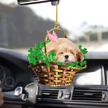 Lhasa Apso Sleeping Lucky Fairy Cool Two Sided Ornament, Present for Dog Lovers, Christmas Decoration