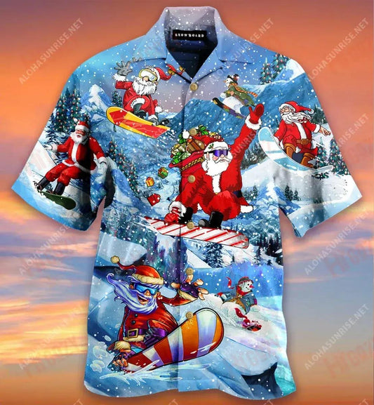 Close To Heaven Down To Earth Snowboarding Short Hawaiian Shirt Ocean Hawaiian T Shirts Best Hawaiian Shirts Hawaiian Shirts For Women, Hawaiian Shirt Gift, Christmas Gift