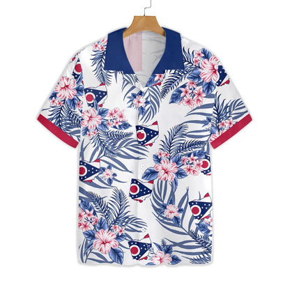 Ohio Lives In My Heart Design Hawaiian Shirt,Hawaiian Shirt Gift, Christmas Gift