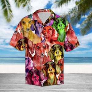 Dachshund Color Hawaiian Shirt Summer, Hwaiian For Gift