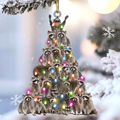 Raccoon Lovely Tree Gift For Animal Lover Gift For Raccoon Lover Ornament,Christmas Gift,Christmas Decoration