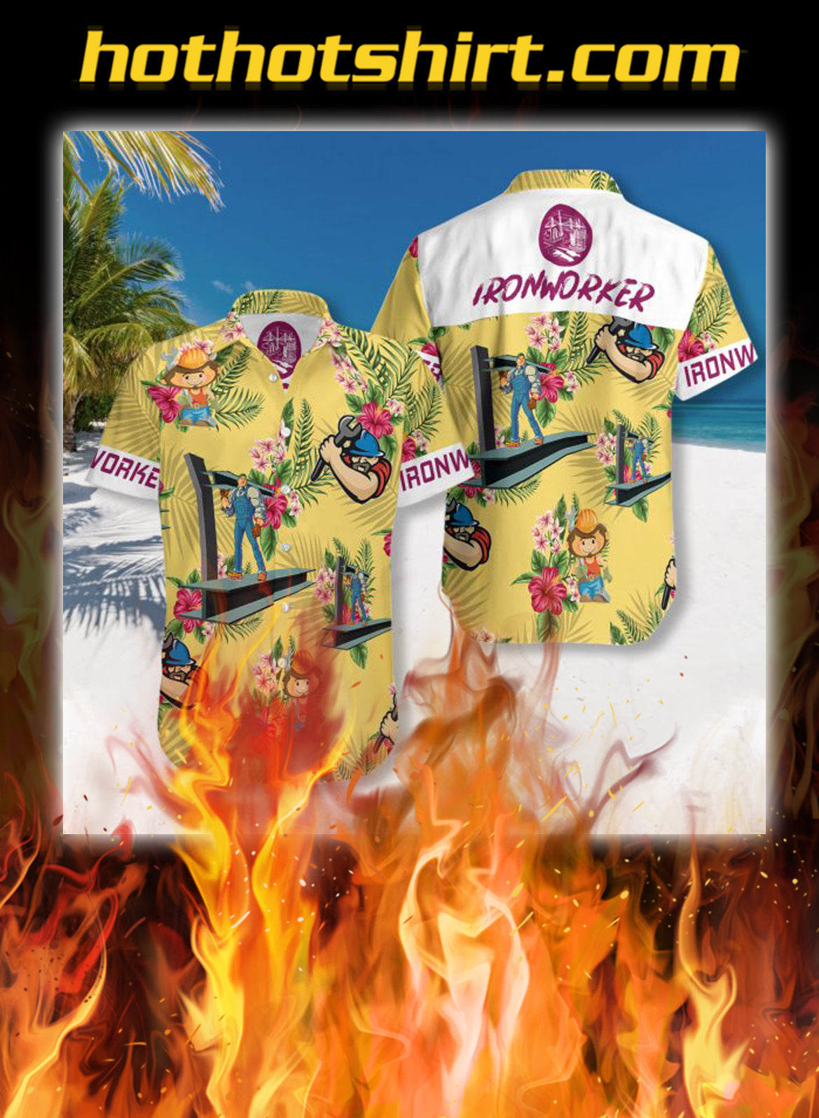 Ironworker Hawaiian Shirt, Hawaiian Shirt Gift, Christmas Gift