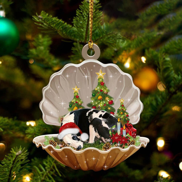 Cute Great Dane Sleeping in Pearl Dog Christmas Ornament Flat Acrylic, Pet Love Gift, Christmas Ornament, Christmas Gift