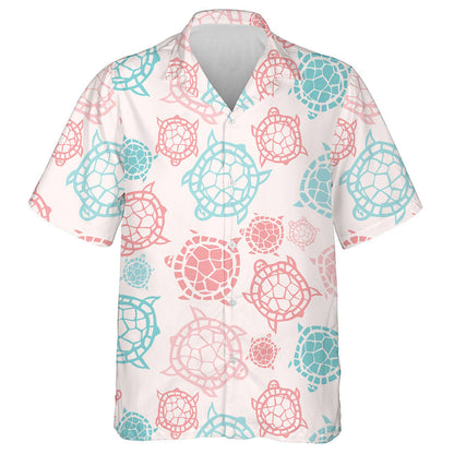 Hand Drawn Background With Turtles Painted By Brush Hawaiian Shirt, Hawaiian Shirt Gift, Christmas Gift