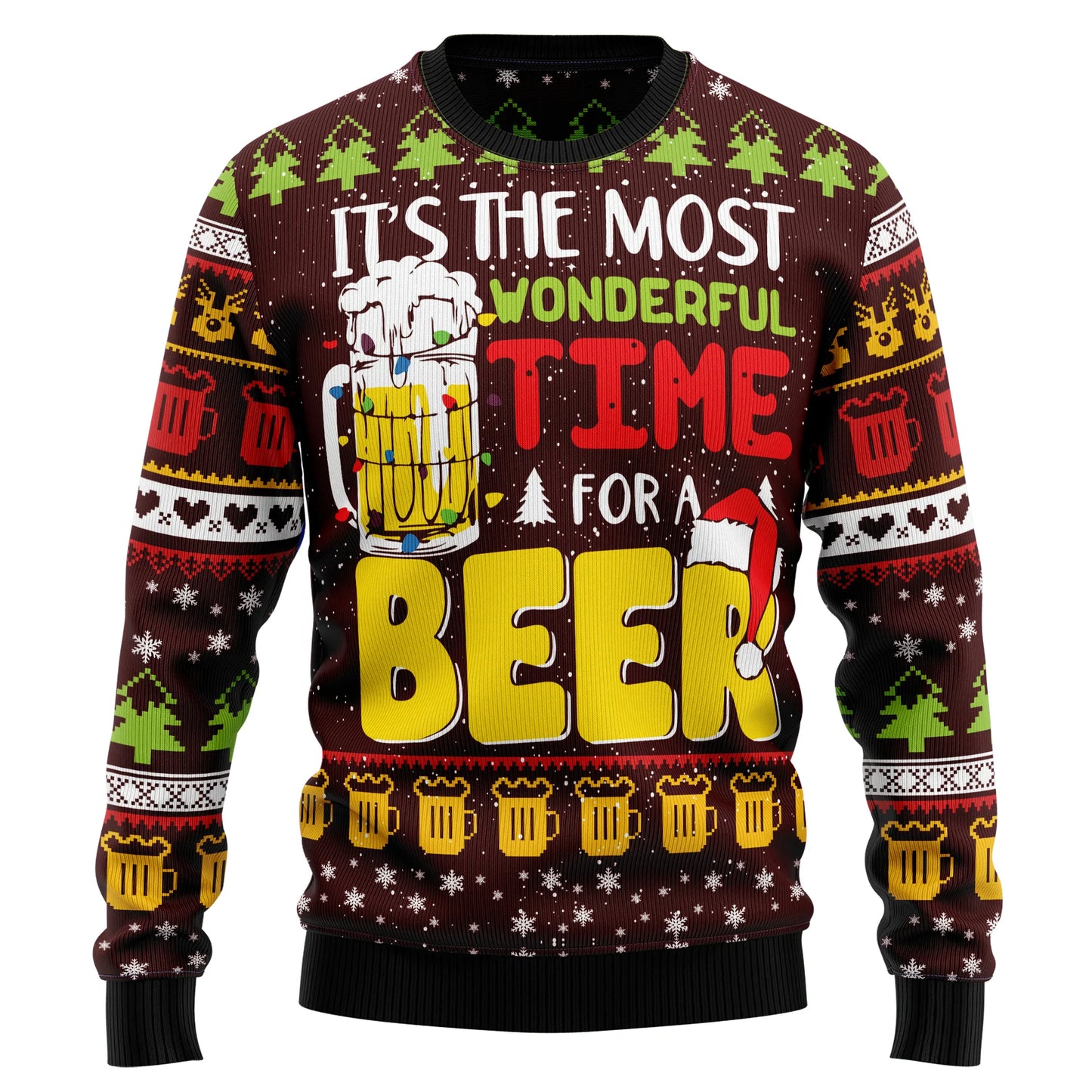 Time For Beer Ugly Christmas Sweater, Christmas Gift,Gift Christmas 2024