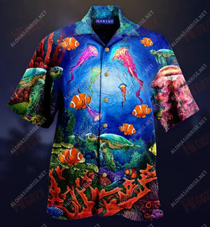 Wonderful Under Water World Short Hawaiian Shirt Hobbies Hawaiian T Shirts Tactical Hawaiian Shirt Hawaiian Shirts For Men, Hawaiian Shirt Gift, Christmas Gift