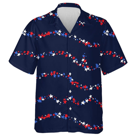 Holiday Confetti In US Flag Colors For Independence Day Hawaiian Shirt, Hawaiian Shirt Gift, Christmas Gift