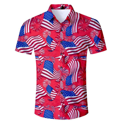 American Flag Patriot Hawaiian Shirt, Hawaiian Shirt Gift, Christmas Gift