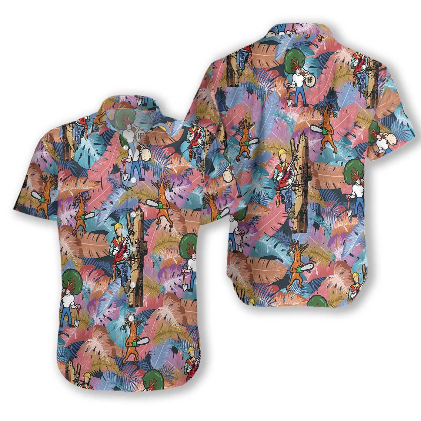 Arborist Proud Hawaiian Aloha Shirt Hawaiian Shorts Beach Short Sleeve, Christmas Gift