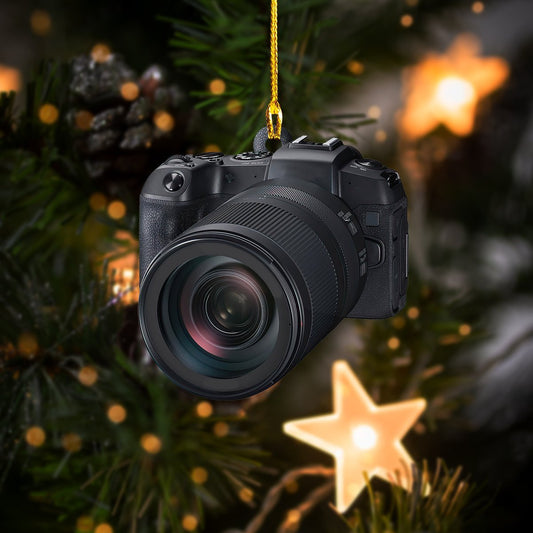 Camera Christmas Ornament, Happy Christmas Ornament, Christmas Gift, Christmas Decoration