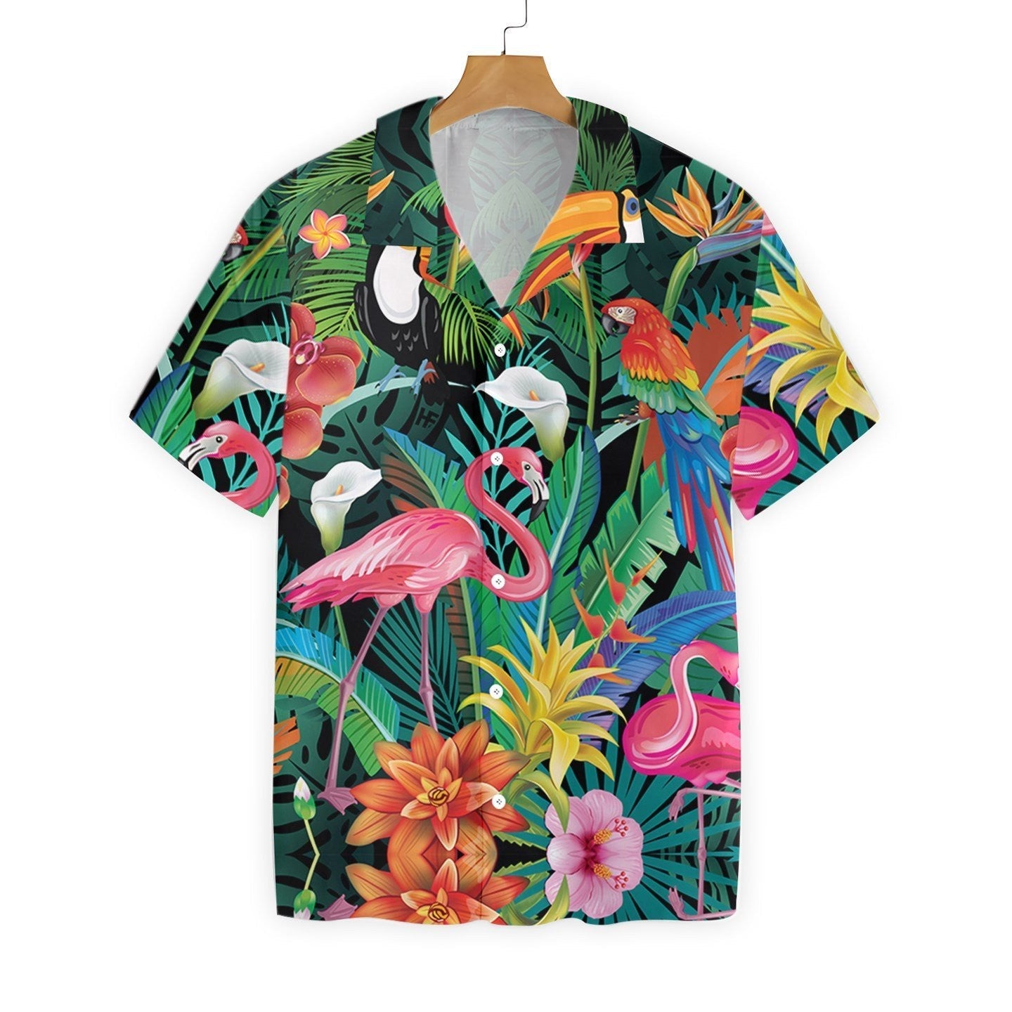 Flamingo Time Of Spring Design Hawaiian Shirt, Hawaiian Shirt Gift, Christmas Gift