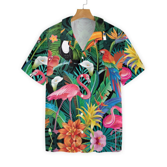Flamingo Time Of Spring Design Hawaiian Shirt, Hawaiian Shirt Gift, Christmas Gift