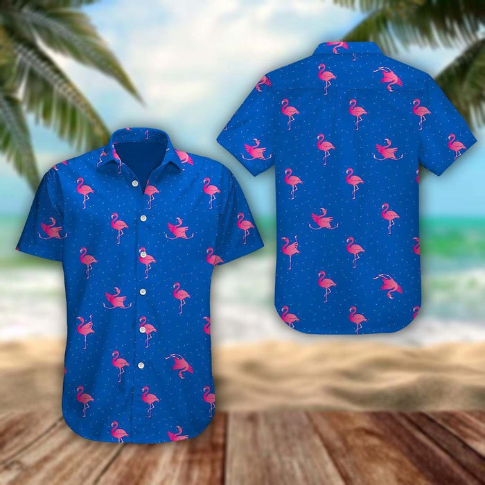 3D Flamingo Aop Aloha Shirt Hawaiian Aloha Shirt Hawaiian Shorts Beach Short Shirt, Hawaiian Shirt Gift, Christmas Gift