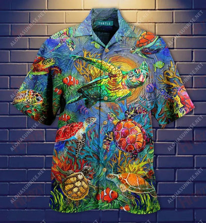 Have A Turtley Awesome Day Short Hawaiian Shirt Vacation Tropical Shirts Vintage Hawaiian Shirts Funny Hawaiian Shirts, Hawaiian Shirt Gift, Christmas Gift