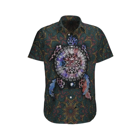 Circled Native America Watercolor Design Hawaiian Shirt, Hawaiian For Gift