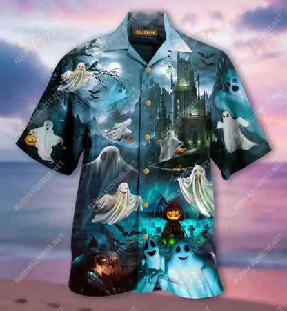 Say Boo And Scary On Unisex Short Sleeve Shirt Hobbies Hawaiian T Shirts Best Hawaiian Shirts Hawaiian Shirts For Women, Hawaiian Shirt Gift, Christmas Gift
