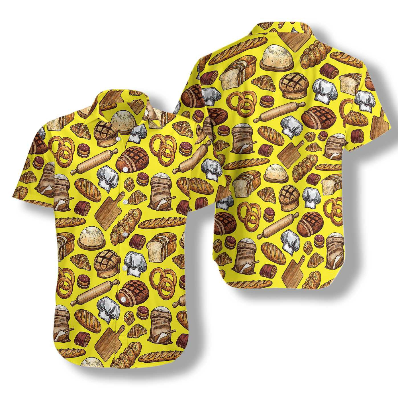 Vintage Bread And Pastry Food Hawaiian Shirt, Hawaiian Shirt Gift, Christmas Gift