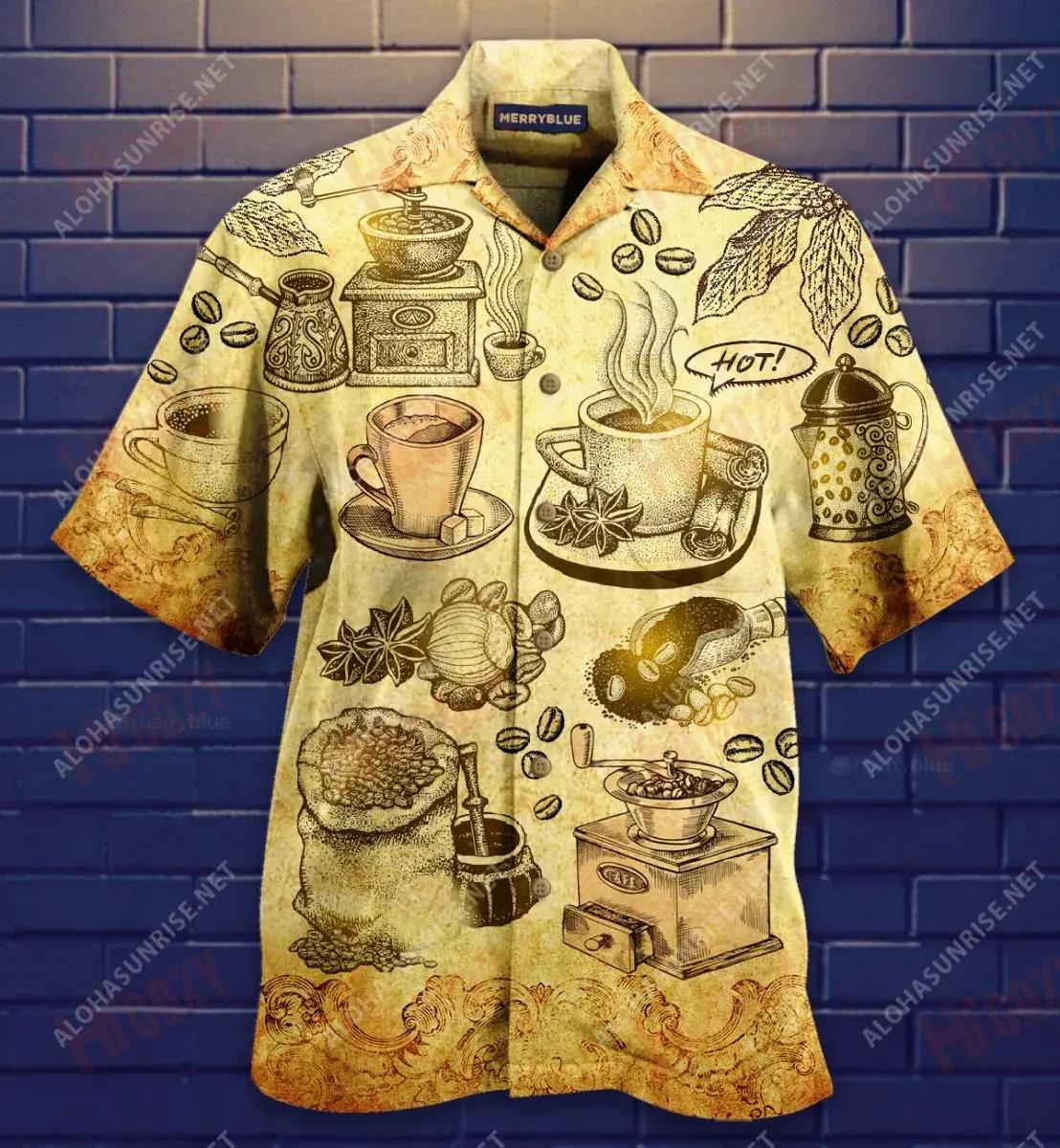 Life Happen Coffee Helps Unisex Hawaiian Shirt Vacation Short Sleeve Tactical Hawaiian Shirt Hawaiian Shirts For Women, Hawaiian Shirt Gift, Christmas Gift
