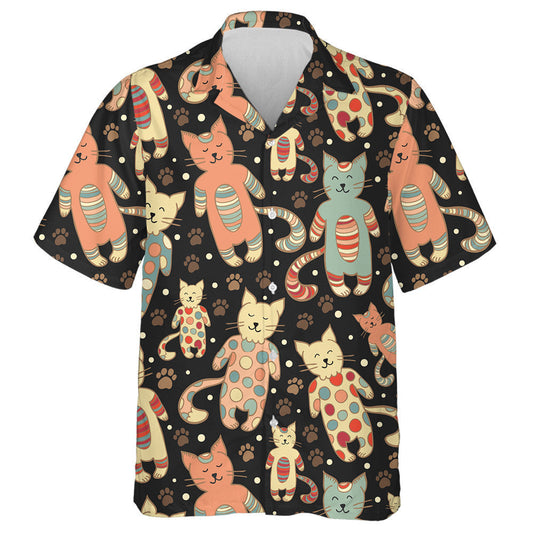 Smiling Cats On The Dark Background Hawaiian Shirt,Hawaiian Shirt Gift, Christmas Gift