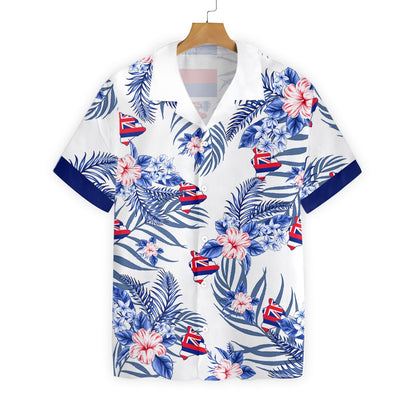 Hawaii Proud On White Background Pattern Hawaiian Shirt, Hawaiian For Gift